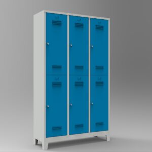 Altılı Soyunma Dolabı Gri-Mavi RS.10.01.10