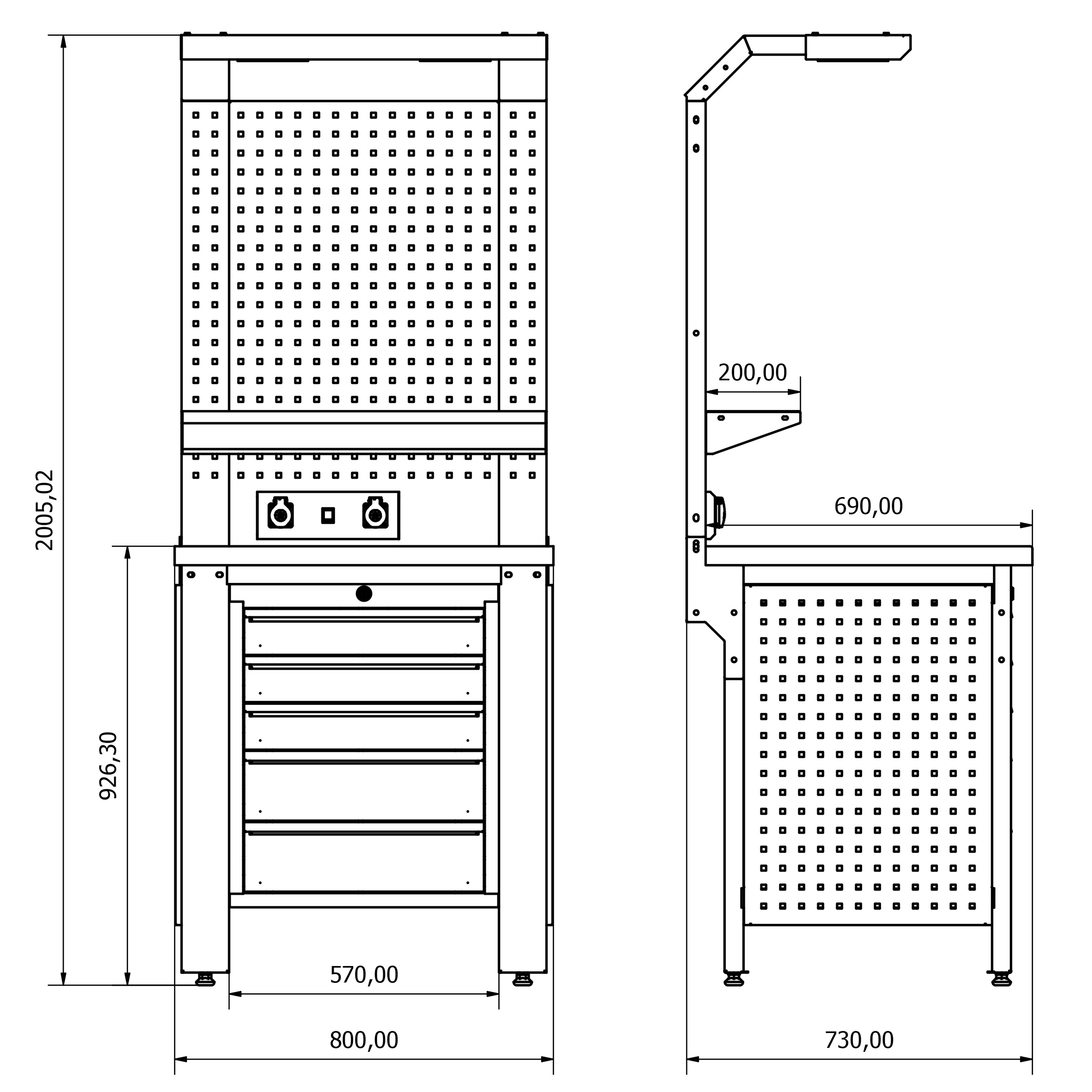 RS361711 CALISMA TEZGAHI 3 Proline Plus Çalışma Tezgahı RS.2515.0801