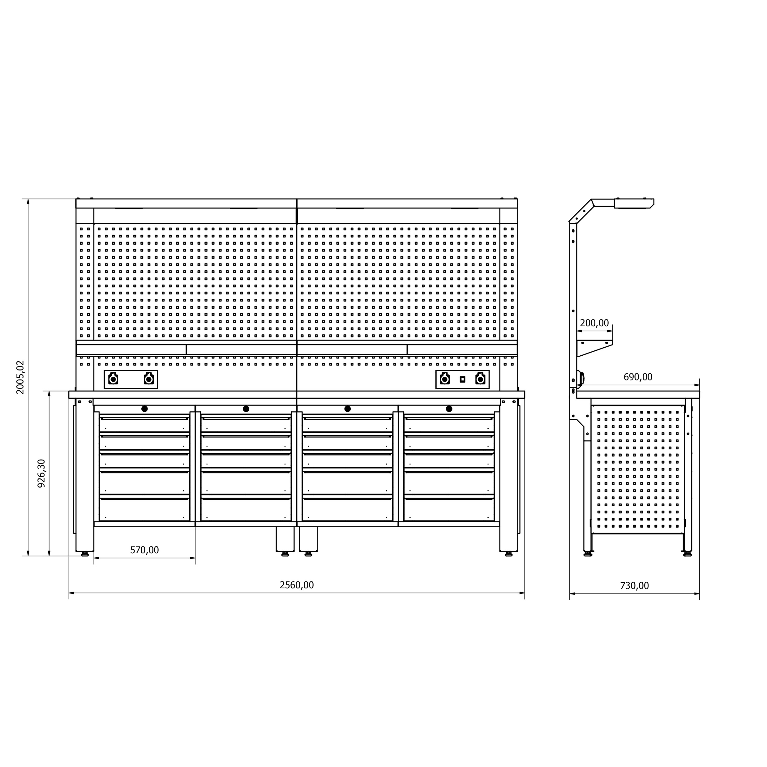PROLİNE PLUS ÇALIŞMA TEZGAHI RS.2515.2605